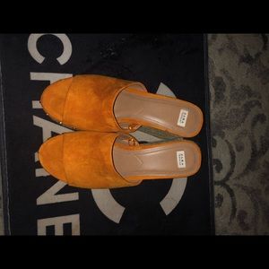 Zara orange espadrille/mule.